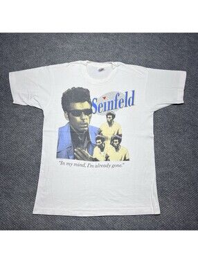 Vintage 1993 Seinfeld Shirt XL Sitcom Promo Show Rare Men’s White